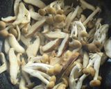 きのこと水菜の生姜バタースパゲティ作り方3写真