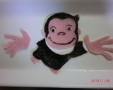 簡単！おさるのジョージ　キャラ弁作り方2写真