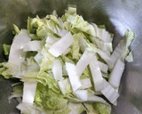 鍋で余った白菜で、白菜とツナの和風サラダ作り方3写真