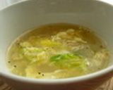 白菜とえのきの卵スープ作り方6写真