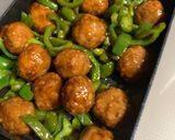 ピーマンと肉団子（ミートボール）の作り方4写真