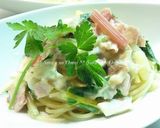 簡単ランチ☆スイスチャードのパスタ作り方4写真