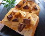 大人味。塩胡桃×チョコりんごトースト作り方4写真
