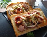 塩麹・ケチャップ×魚ニソ・蓮根のトースト作り方6写真