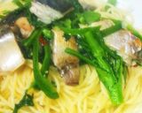 サバと春菊のペペロンチーノ！作り方6写真