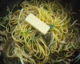 きのこと水菜の生姜バタースパゲティ作り方7写真
