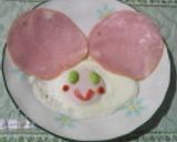 目玉焼きで～ミッキー(#^.^#)作り方5写真