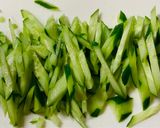 ヘルシー♡ササミでタンパク質強化の冷やし中華作り方1写真
