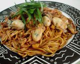 牡蠣入り・豚キムチ焼きそば作り方3写真
