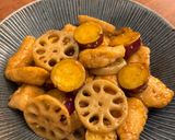 鶏さつま芋れんこんの甘辛炒め作り方10写真
