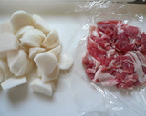 簡単☆早い！豚肉とかぶの味噌炒め作り方1写真