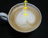 つぶつぶハートのカプチーノ作り方9写真