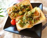 塩麹×アボカドのわさび風味のトースト作り方6写真