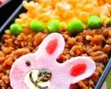 キャラ弁♪ウサギちゃんのそぼろ弁当作り方6写真