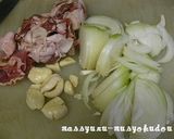 ■豚肉＆トマトのオニオンガーリックパスタ作り方1写真