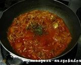 ■豚肉＆トマトのオニオンガーリックパスタ作り方3写真