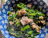 簡単★ほうれん草と牛肉の焼肉のたれ炒め作り方2写真