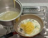 サイゼ再現!キノコとほうれん草のクリームパスタ♪作り方7写真