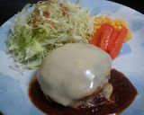 柔らか☆ふっくらチーズハンバーグ作り方7写真