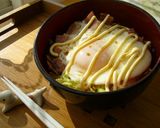 一石⑤鳥☆満点☆目玉焼き丼作り方4写真
