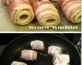 ■お酢でマイルド！豚肉巻き竹輪の照り焼き作り方2写真