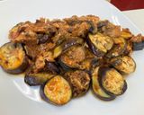 サバトマト煮缶でナスとトマトの炒め物作り方5写真