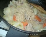 野菜と豚肉のゴマ味噌煮作り方5写真