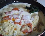 ほうれん草と鮭のクリームパスタ作り方4写真