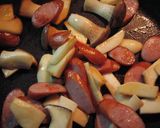 ♪エリンギとウィンナーのカレーバター味♪作り方3写真