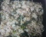 大根の葉のみそ炒めチャーハン作り方4写真