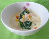 ほっこり～ん｡+✿かぶの味噌ミルクスープ作り方7写真