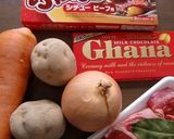 チョコ入りの、バレンタインビーフシチュー作り方1写真
