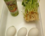 シンプル・豆苗入り玉子焼き！作り方1写真