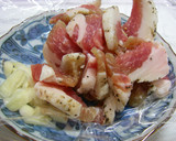 カリカリ☆塩漬け豚とほうれん草の炒め物作り方2写真