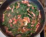 青菜とパンチェッタの和風パスタ作り方2写真