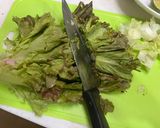 おかずになる🥬サニーレタスの貝出汁ナムル作り方2写真