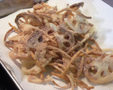 揚げ根菜の和風ペペロンチーノ作り方1写真