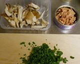 舞茸とツナの白ワインパスタ作り方1写真