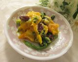 南瓜とほうれん草の酢味噌チーズ和え作り方3写真