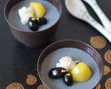 煮汁活用☆黒豆＆豆乳のぷるぷるプリン♫作り方5写真