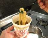 カップヌードルのスープで打ったうどんの麺作り方23写真