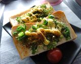 ダシダ×葱のレモン・カレー風味トースト作り方5写真