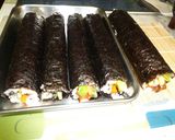 恵方巻き　and　キンパ作り方8写真