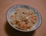 鶏と明太子の釜飯作り方3写真