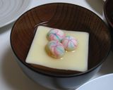 たまご豆腐と花麩のお吸物作り方6写真