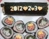 節分に☆簡単可愛い鬼&おたふく巻き寿司作り方7写真