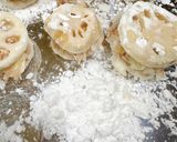 材料3つ❁⃘れんこんのツナねぎ挟み揚げ♬作り方10写真