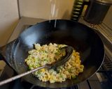 ピリッとシャキッと、わさび菜炒飯作り方6写真