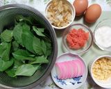 簡単昼食！長芋明太冷やしモロヘイヤうどん作り方1写真