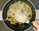 秋の味覚！里芋とさつまいもの炊き込みご飯作り方6写真